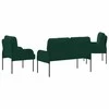 Sofa Sofų komplektai 3 vnt. Tamsiai žalia fanera