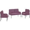 Sofa Sofų komplektai 3 pcs Violetinė 115 x 56 x 80 cm fanera