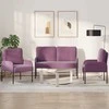Sofa Sofų komplektai 3 pcs Violetinė 115 x 56 x 80 cm fanera