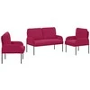 Sofa Sofų komplektai 3 pcs Vyno raudona 115 x 56 x 80 cm fanera