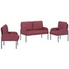 Sofa Sofų komplektai 3 pcs Vyno raudona 115 x 56 x 80 cm fanera