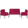 Sofa Sofų komplektai 3 pcs Vyno raudona 115 x 56 x 80 cm fanera