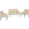 Sofa Sofų komplektai 3 vnt. Kreminė fanera