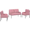 Sofa Sofų komplektai 3 vnt. Rožinė fanera