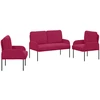 Sofa Sofų komplektai 3 vnt. Vyno raudona fanera