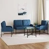 Sofa Sofų komplektai su pagalve 3 pcs Mėlyna 115 x 56 x 80 cm fanera