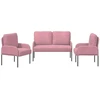 Sofa Sofų komplektai 3 vnt. Rožinė fanera