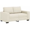 Sofa 3 pcs Smėlio 221 x 80 x 82 cm Lino mišinio audinys