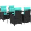 Sofa Stalo Rinkinys su pagalve su pagalve 5 pcs