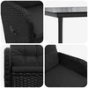 Lauko baldų komplektas Sofa Stalo Rinkinys su pagalve su pagalve 7 pcs