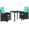Lauko baldų komplektas Sofa Stalo Rinkinys su pagalve su pagalve 3 pcs