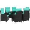 Sofa Stalo Rinkinys su pagalve su pagalve 7 pcs