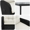 Lauko baldų komplektas Sofa Stalo Rinkinys su pagalve su pagalve 7 pcs