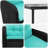 Sofa Stalo Rinkinys su pagalve su pagalve 5 pcs