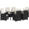 Lauko baldų komplektas Sofa Stalo Rinkinys su pagalve su pagalve 7 pcs