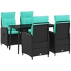 Lauko baldų komplektas Sofa Stalo Rinkinys su pagalve su pagalve 5 pcs