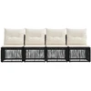 Sofa su keturiomis vietomis 4 pcs 4-Vietų skaičius Juoda