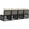 Sofa su keturiomis vietomis 4 pcs 4-Vietų skaičius Juoda
