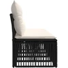 Sofa su keturiomis vietomis 4 pcs 4-Vietų skaičius Juoda