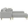 Sofa 3 pcs Debesų pilka 250 x 188 x 76 cm audinys
