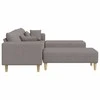 Sofa su pagalve 3 pcs Taupe audinys