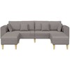 Sofa su pagalve 3 pcs Taupe audinys