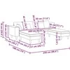 Sofa su pagalve 3 pcs Vyno raudona audinys