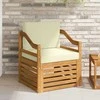 Lauko sofa Tvirta akacijos mediena ir poliesteris Natūrali