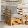 Lauko sofa Tvirta akacijos mediena ir poliesteris Natūrali