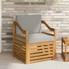 Lauko sofa Tvirta akacijos mediena ir poliesteris Natūrali