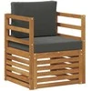 Lauko sofa Tvirta akacijos mediena ir poliesteris Natūrali