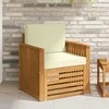 Lauko sofa Tvirta akacijos mediena ir poliesteris Natūrali