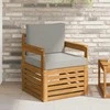 Lauko sofa Tvirta akacijos mediena ir poliesteris Natūrali