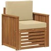 Lauko sofa Tvirta akacijos mediena ir poliesteris Natūrali