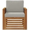 Lauko sofa Tvirta akacijos mediena ir poliesteris Natūrali