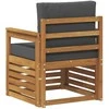 Lauko sofa Tvirta akacijos mediena ir poliesteris Natūrali