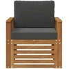 Lauko sofa Tvirta akacijos mediena ir poliesteris Natūrali