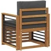 Lauko sofa Tvirta akacijos mediena ir poliesteris Natūrali