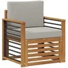 Lauko sofa Tvirta akacijos mediena ir poliesteris Natūrali