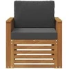 Lauko sofa Tvirta akacijos mediena ir poliesteris Natūrali