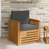 Lauko sofa Tvirta akacijos mediena ir poliesteris Natūrali