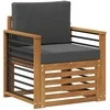 Lauko sofa Tvirta akacijos mediena ir poliesteris Natūrali