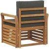 Lauko sofa Tvirta akacijos mediena ir poliesteris Natūrali