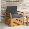Lauko sofa Tvirta akacijos mediena ir poliesteris Natūrali