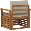 Lauko sofa Tvirta akacijos mediena ir poliesteris Natūrali