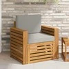 Lauko sofa Tvirta akacijos mediena ir poliesteris Natūrali