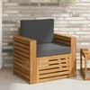 Lauko sofa Tvirta akacijos mediena ir poliesteris Natūrali