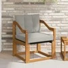 Lauko sofa Kietos akacijos mediena Natūrali ir šviesiai pilka