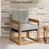 Lauko sofa Kietos akacijos mediena Natūrali ir šviesiai pilka