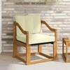 Lauko sofa Kietos akacijos mediena Natūralus ir grietinėlė